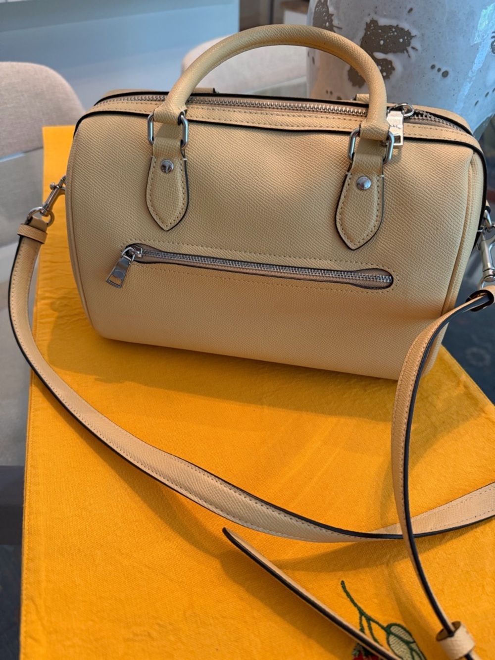 Coach Rowan Satchel Bag in Cream - Picture 2 of 7